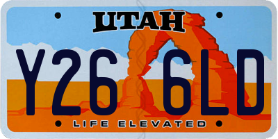 UT license plate Y266LD