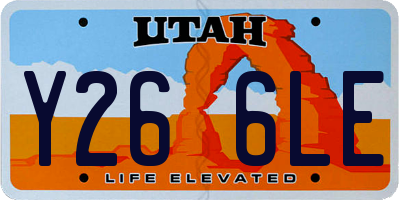 UT license plate Y266LE