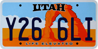 UT license plate Y266LI