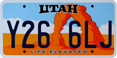 UT license plate Y266LJ