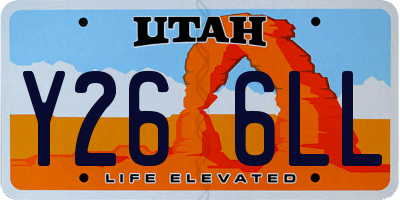 UT license plate Y266LL