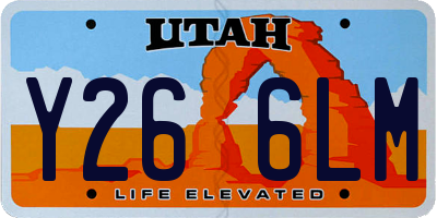 UT license plate Y266LM