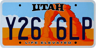 UT license plate Y266LP
