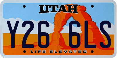 UT license plate Y266LS