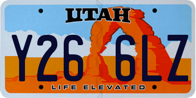 UT license plate Y266LZ