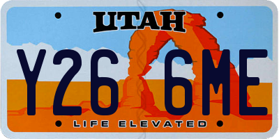 UT license plate Y266ME