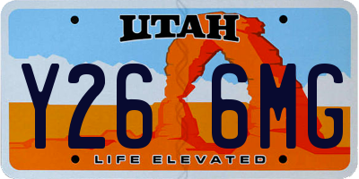 UT license plate Y266MG