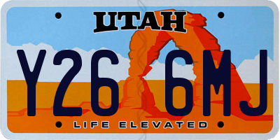 UT license plate Y266MJ