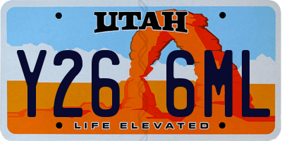 UT license plate Y266ML