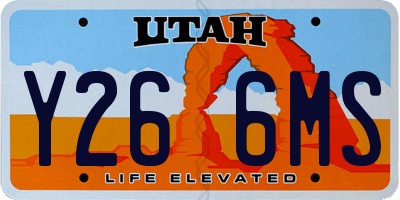 UT license plate Y266MS
