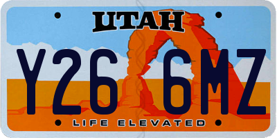 UT license plate Y266MZ
