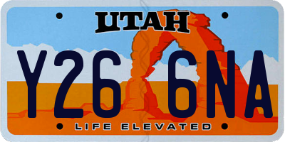 UT license plate Y266NA