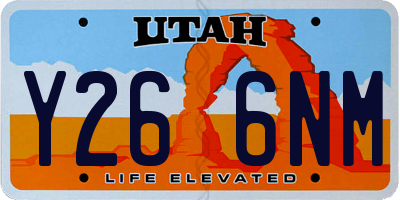 UT license plate Y266NM