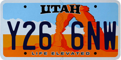UT license plate Y266NW