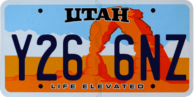 UT license plate Y266NZ