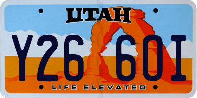 UT license plate Y266OI