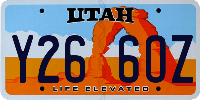 UT license plate Y266OZ