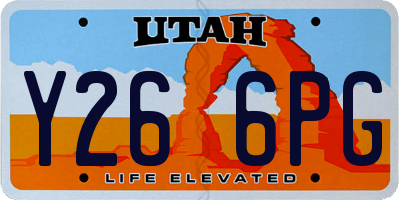 UT license plate Y266PG