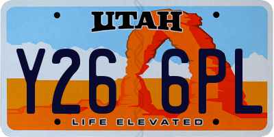 UT license plate Y266PL