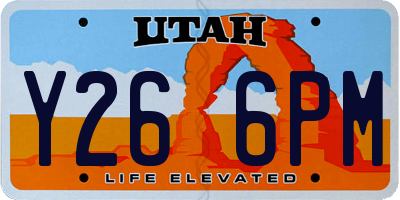 UT license plate Y266PM