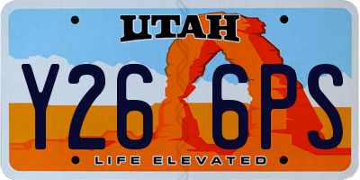 UT license plate Y266PS