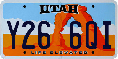 UT license plate Y266QI