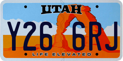 UT license plate Y266RJ
