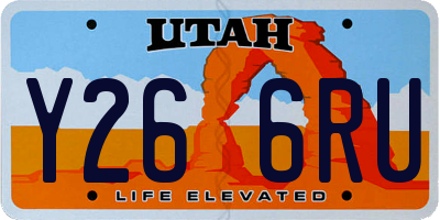 UT license plate Y266RU