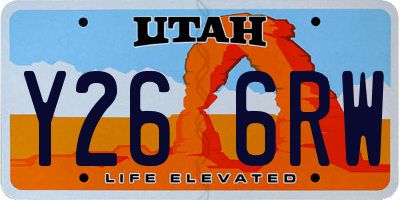 UT license plate Y266RW