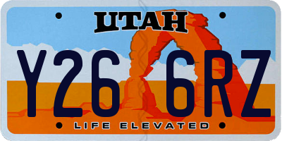 UT license plate Y266RZ