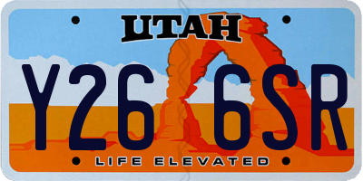UT license plate Y266SR