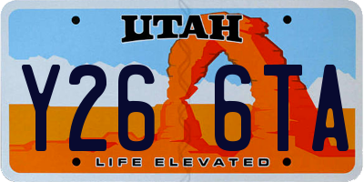 UT license plate Y266TA