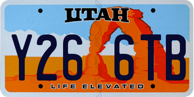 UT license plate Y266TB