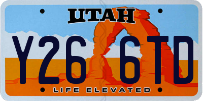 UT license plate Y266TD