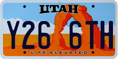 UT license plate Y266TH
