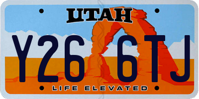 UT license plate Y266TJ