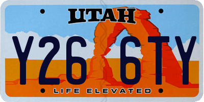 UT license plate Y266TY