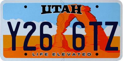 UT license plate Y266TZ