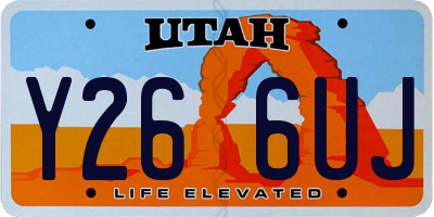 UT license plate Y266UJ