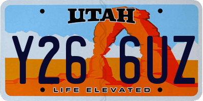 UT license plate Y266UZ