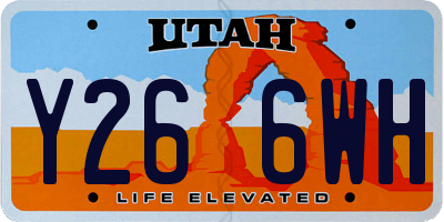 UT license plate Y266WH