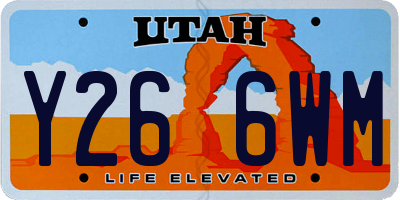 UT license plate Y266WM