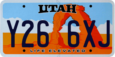 UT license plate Y266XJ