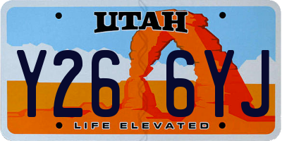 UT license plate Y266YJ