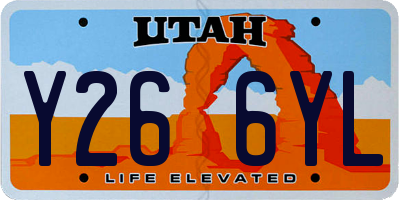 UT license plate Y266YL