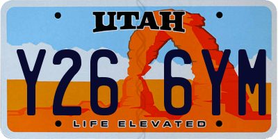UT license plate Y266YM