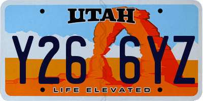 UT license plate Y266YZ