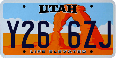 UT license plate Y266ZJ