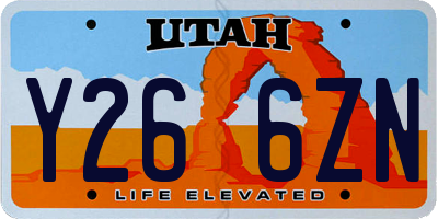 UT license plate Y266ZN