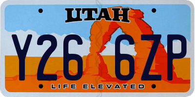 UT license plate Y266ZP